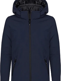 Padded Hooded Softshell Junior Dětská zateplená softshellová bunda s kapucí model 22454895 dark navy - Clique