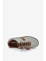 Zamszowe Niskie Sneakersy Damskie Big Star SS274678 HI-POLY SYSTEM Miętowe