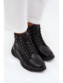 Dámské boty s podšívkou z eko kůže Černé model 21712168 - EVENTO