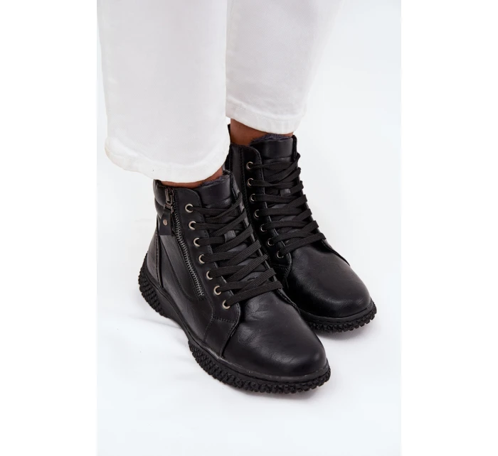 Dámské boty s podšívkou z eko kůže Černé model 21712168 - EVENTO Dámské boty s podšívkou z eko kůže Černé model 21712168 - EVENTO