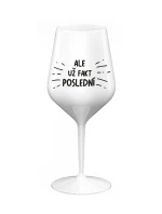 ALEBO FAKT POSLEDNÝ - biely nerozbitný pohár na víno 470 ml