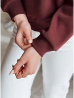 Dámská oversize mikina s výšivkou vínová Dstreet model 21988057 - FashionStreet