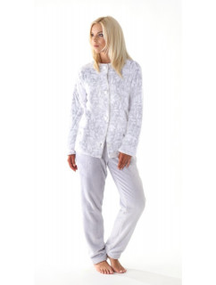 FLORA 6356 teplé pyžamo holubica sivá gombík