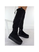 Dámské černé semišové boty na platformě model 21905119 - Big Star