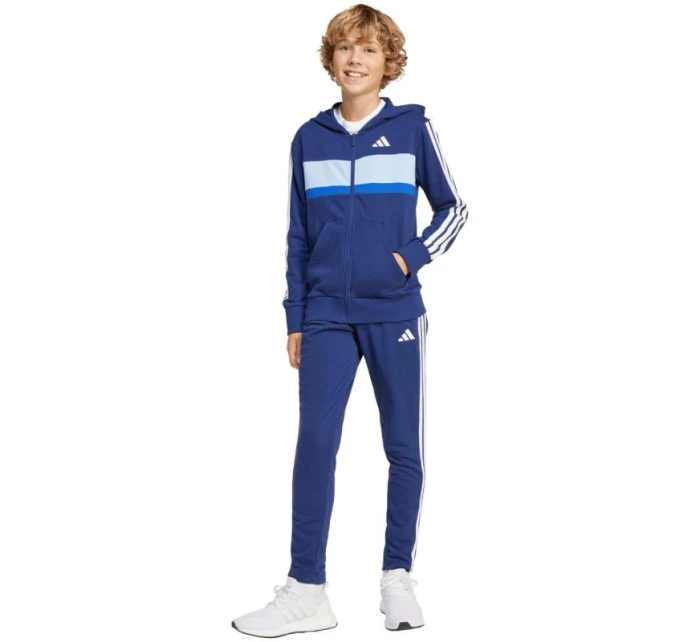 Detské tepláky adidas Seasonal Essentials Tiberio 3-Stripes French Terry navy blue JI6035
