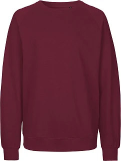O Unisex raglánová mikina z bio bavlny bordeaux model 22504946 - Neutral