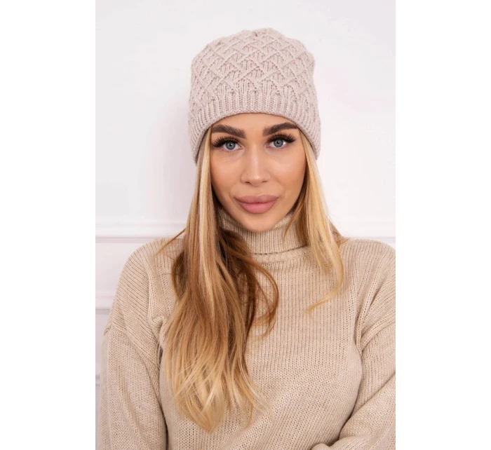 Fleecová čepice model 18750819 béžová - K-Fashion