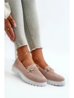 Dámské Mokasíny Na Ploché Podrážce S Zlatým Růžové model 21665508 - EVENTO Dámské Mokasíny Na Ploché Podrážce S Zlatým Růžové model 21665508 - EVENTO