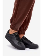 Nízké Dámské Tenisky Z Eko Kůže Big Star model 21686465 Černé - Big Star Shoes Nízké Dámské Tenisky Z Eko Kůže Big Star model 21686465 Černé - Big Star Shoes
