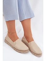 Dámske kožené slip-on topánky Maciejka 03512-04 Beige