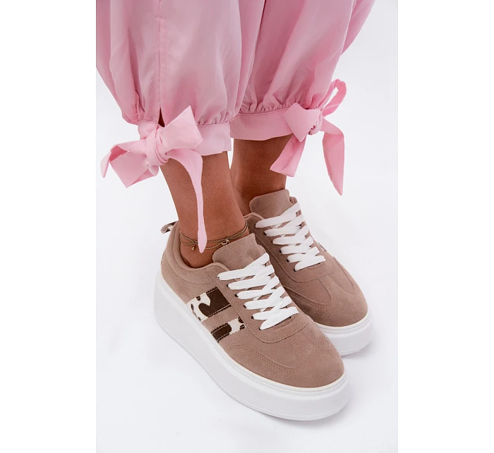 Dámské Tenisky na Masivní Platformě s  Béžové model 22122883 - Boto