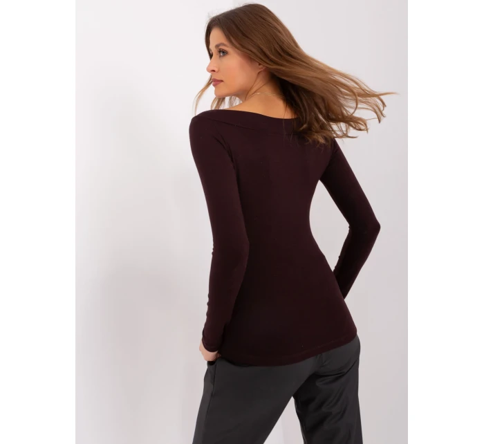 Blúzka EM BZ 785.32P tmavohnedá