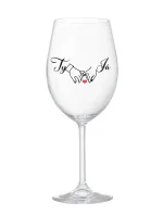 TY A JÁ (svatba) - čirá sklenice na víno 350 ml