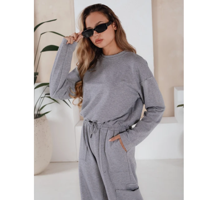 Dámská tepláková souprava světle šedá Dstreet model 21970943 - FashionStreet Dámská tepláková souprava světle šedá Dstreet model 21970943 - FashionStreet