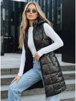 Dámska prešívaná vesta s kapucňou čierna FashionStreet TY5257