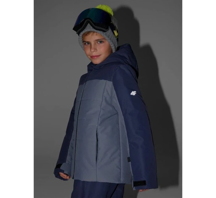 Chlapčenská lyžiarska bunda 5000 s membránou 4F 4FJRAW25TTJAM1064-22S