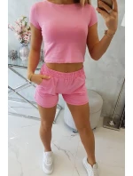 Bavlnená súprava so šortkami ružová Bavlnená súprava so šortkami ružová
