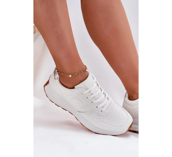 Dámske tenisky na platforme Big Star Hi-Poly System - biele Dámske tenisky na platforme Big Star Hi-Poly System - biele