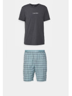 Pánsky pyžamový set NM2183E 6MX šedá / modrá - Calvin Klein