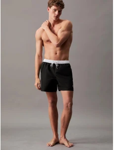 Pánske plavky KM0KM01051 BEH black - Calvin Klein