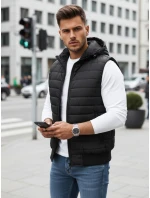 Pánska čierna vesta FashionStreet TX4235 Pánska čierna vesta FashionStreet TX4235