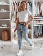 Dámske úzke džínsy s opaskom FLORENCIO modré FashionStreet UY2457 Dámske úzke džínsy s opaskom FLORENCIO modré FashionStreet UY2457