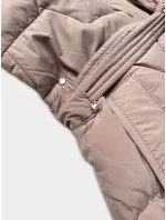 Béžová dámska prechodná bunda s opaskom J Style (16M9176-62) Béžová dámska prechodná bunda s opaskom J Style (16M9176-62)