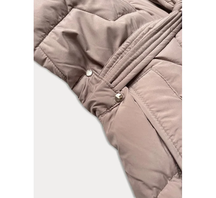 Béžová dámska prechodná bunda s opaskom J Style (16M9176-62) Béžová dámska prechodná bunda s opaskom J Style (16M9176-62)