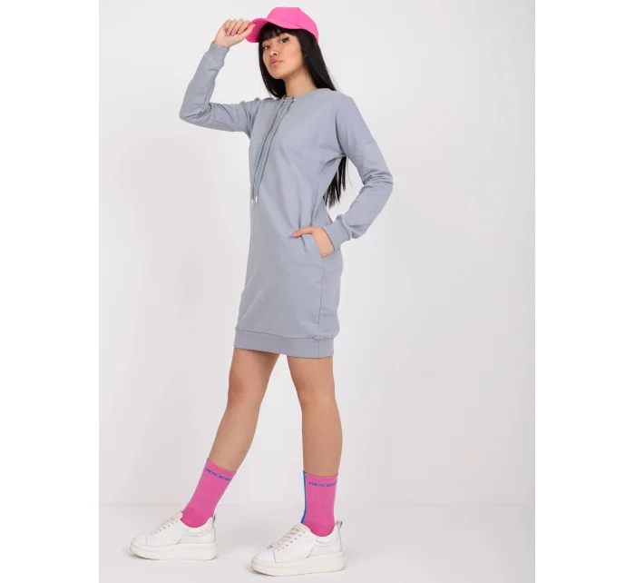 Dámske sivé teplákové mini šaty (A-006.73) Dámske sivé teplákové mini šaty (A-006.73)