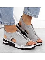 Pohodlné sandále Rieker W RKR686 metalic