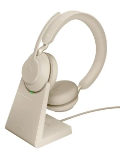 Bezdrátová sluchátka do uší Jabra 65 MS  béžová + stojan model 21862487