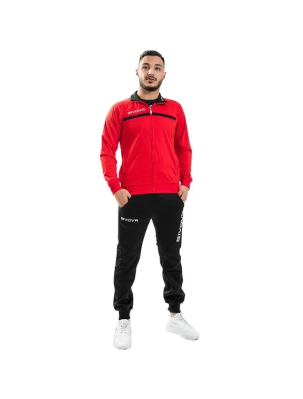 Tuta tepláková souprava One M červená/černá model 18393823 - Givova Tuta tepláková souprava One M červená/černá model 18393823 - Givova