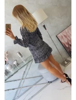 Šaty s ozdobnými volánky černé Šaty s ozdobnými volánky černé