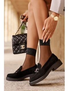 Dámské semišové Mokasíny černé model 21633341 - SERGIO LEONE