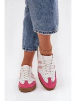 Kožené perforované dámské tenisky Zazoo N1318 Bílomodré