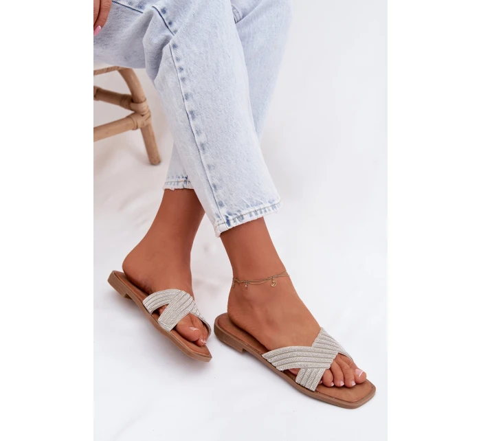 Dámské ploché stříbrné s kamínky Zinnia Dámské ploché stříbrné s kamínky Zinnia