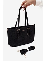 Shopper taška z imitace semiše Černá model 22221025 - Flora&Co Shopper taška z imitace semiše Černá model 22221025 - Flora&Co