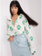 Košeľa LK KS 509349.04 bielo zelená