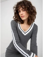 Dámske šaty FA SK 8297.18P tmavosivá - FPrice