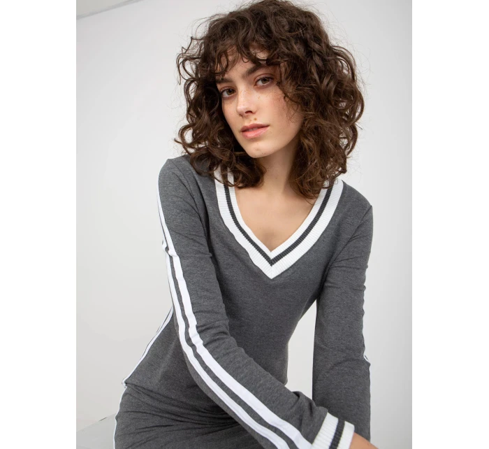 Dámske šaty FA SK 8297.18P tmavosivá - FPrice