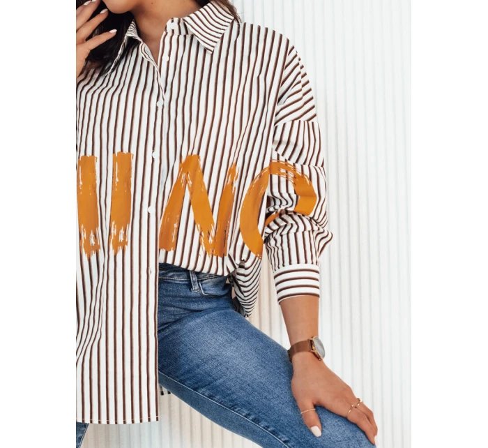 Dámská pruhovaná košile bílá Dstreet model 21973007 - FashionStreet