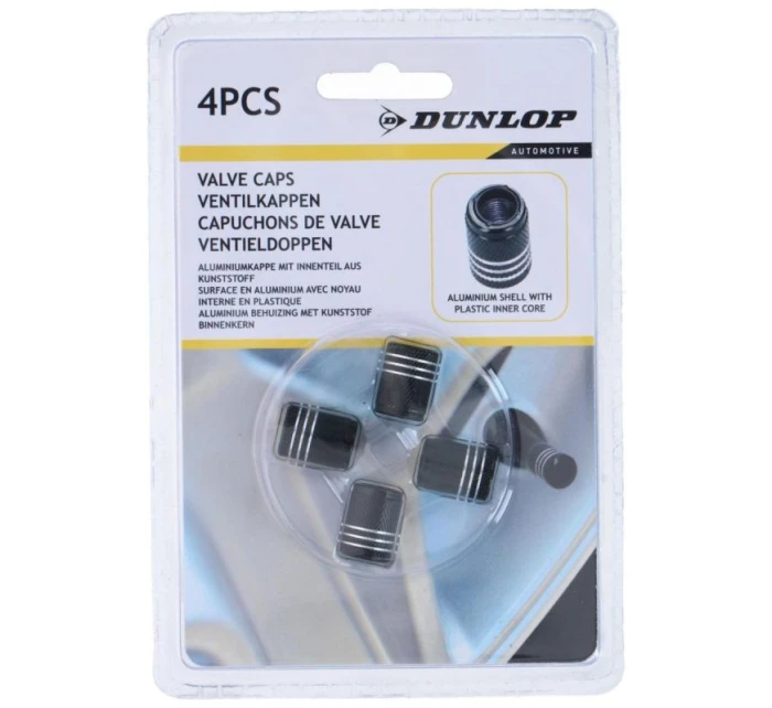 HLINÍKOVÉ ČIAPOČKY VENTILOV DUNLOP 4KS