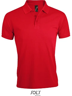 SOL'S Prime Men Pánske polo tričko z hrubej bavlny 25.0571 červené