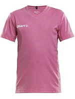 Craft Teamwear Squad Go Jersey Solid Jr Detské športové tričko s výstrihom do V 82.5582 pop Craft Teamwear Squad Go Jersey Solid Jr Detské športové tričko s výstrihom do V 82.5582 pop
