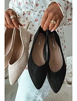 Balerínky Eco Suede Black Lelisa