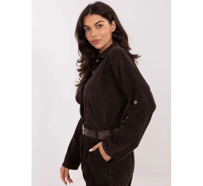 Košeľa IT KS 22390.81 tmavohnedá