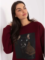 Bluza MI BL  bordowy model 21749868 - FPrice
