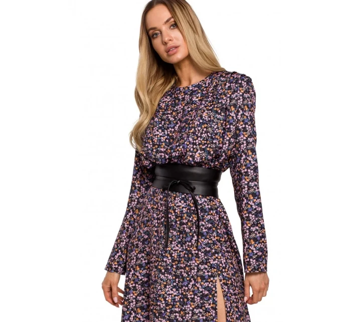 M636 Opasok z umelej kože - čierny