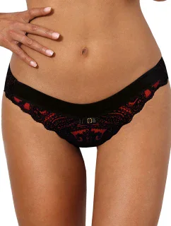 Tanga model 17680202 černá/červená - Axami