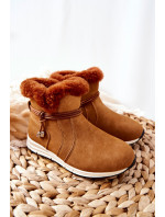 Detské snehové topánky s kožušinou Big Star BB374058BS Camel